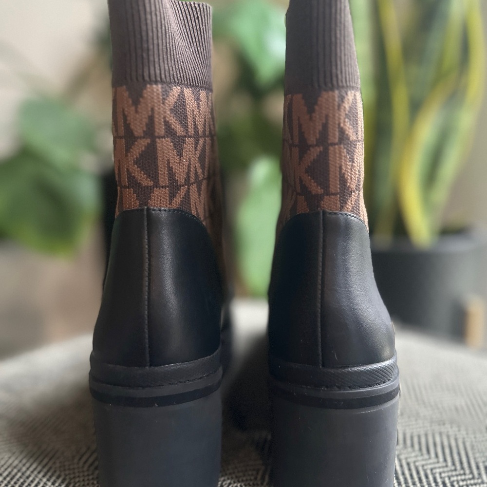 Michael Kors Women's Black and Brown Ankle Boots - Picture 3 of 6